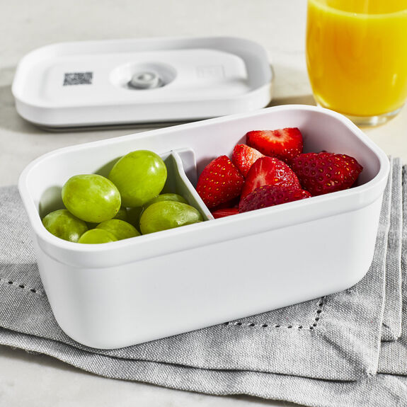 Zwilling Fresh and Save S Vacuum Plastic Lunch Box, White-Grey