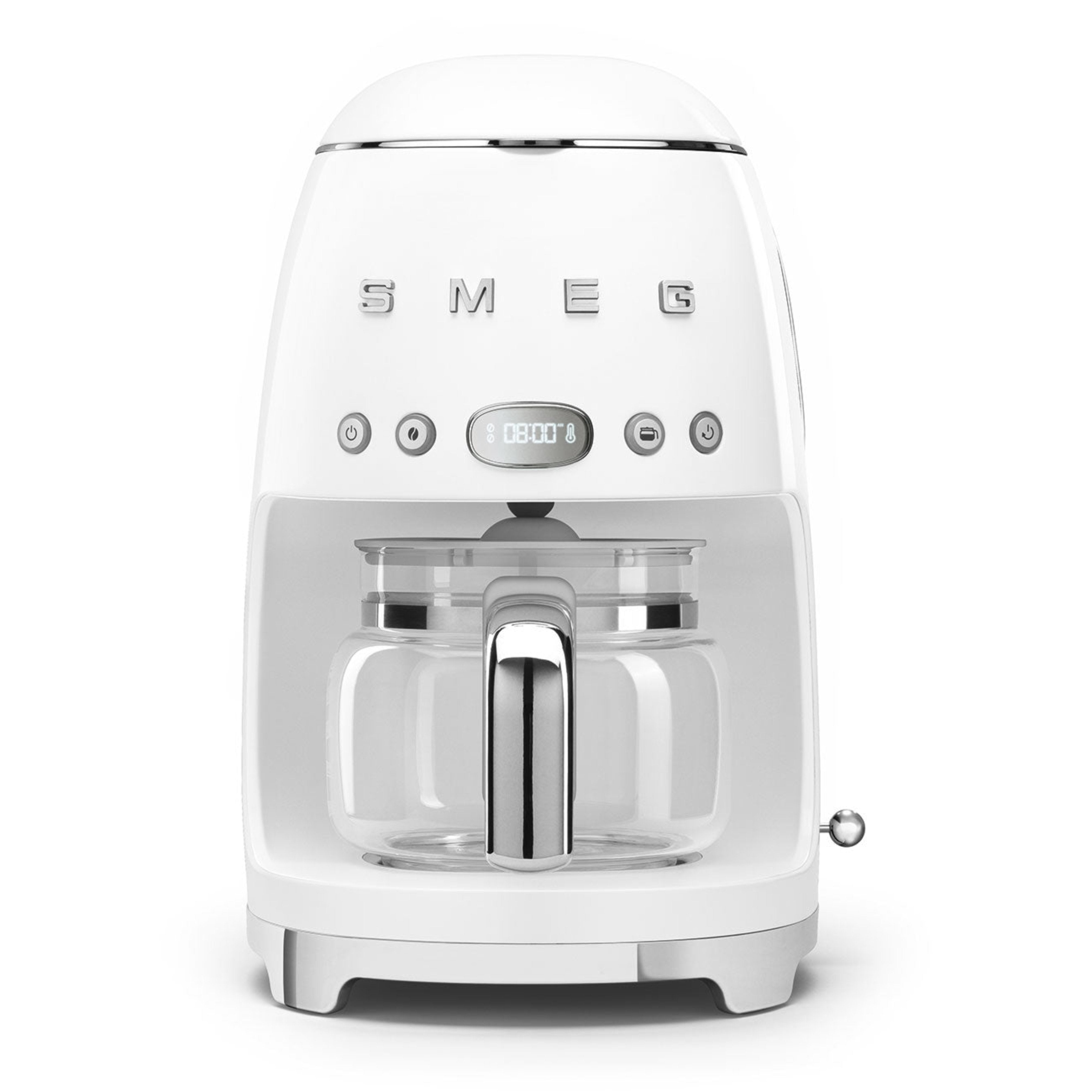 Smeg 50's Retro Style Aesthetic White Drip Coffee Machine