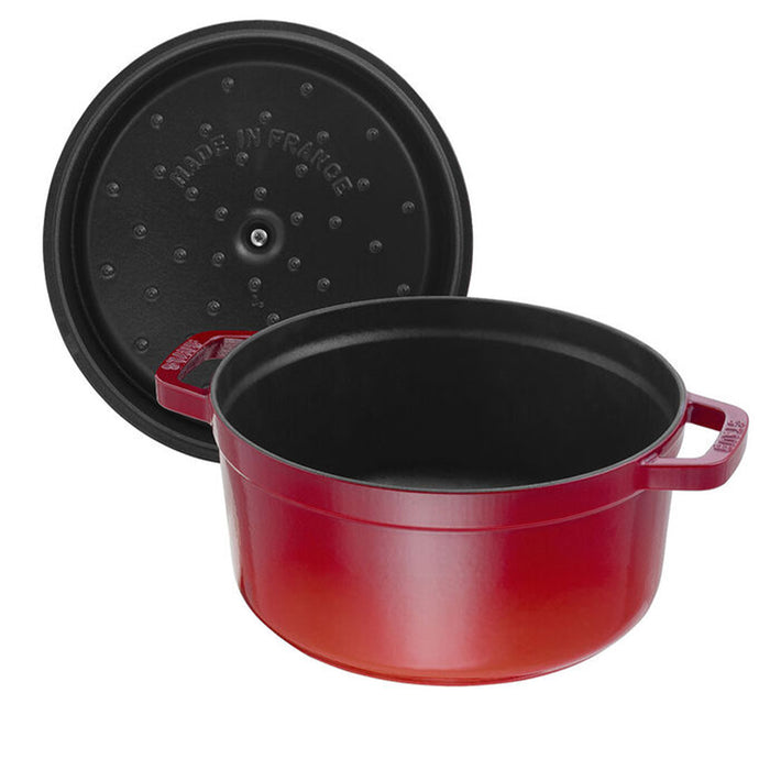 Staub Cast Iron Cherry Round Cocotte, 2.75-Quart