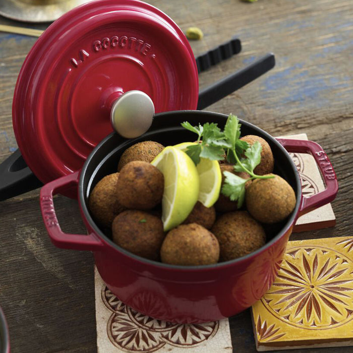 Staub Cast Iron Cherry Round Cocotte, 2.75-Quart