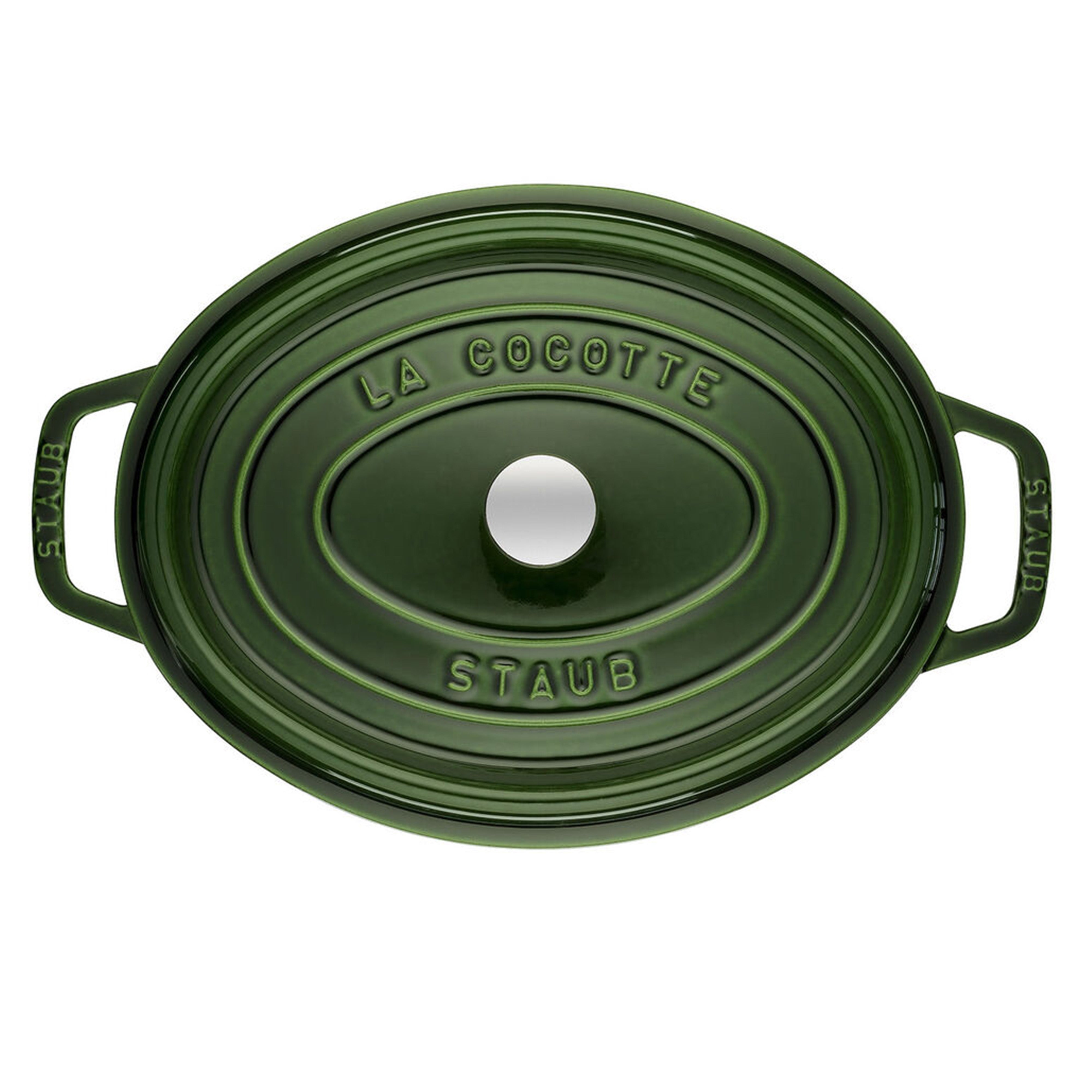 Staub Cast Iron Basil Oval Cocotte, 7-Quart