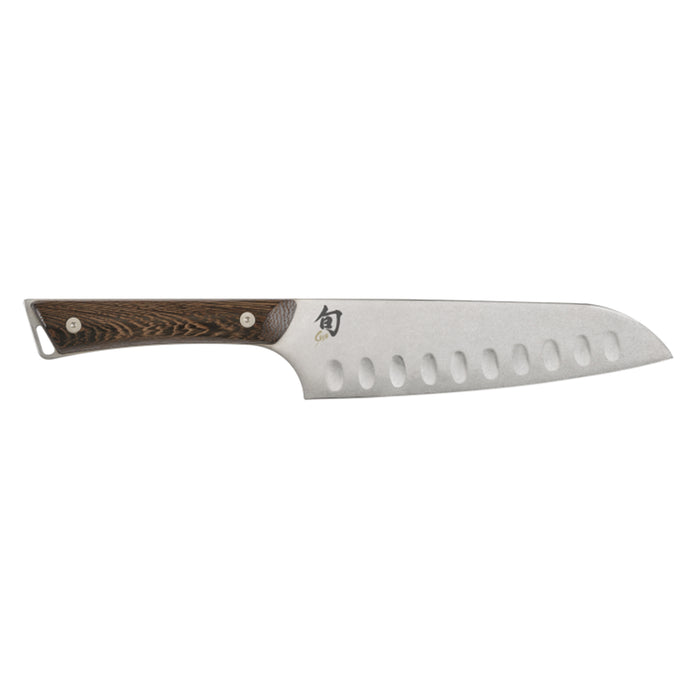 Shun Kanso Stainless Steel Hollow Ground Santoku Knife, 7-Inches