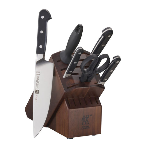 Zwilling Pro Knife Block Set Acacia, 7-Piece - LaCuisineStore