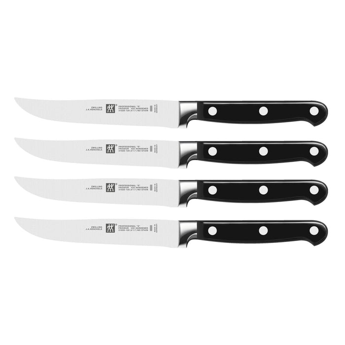 Zwilling Professional S Carbon Steel 4-Piece Steak Knife Set