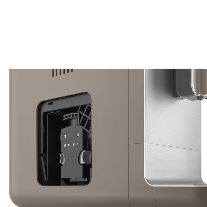 Smeg Fully Automatic Taupe Coffee Machine