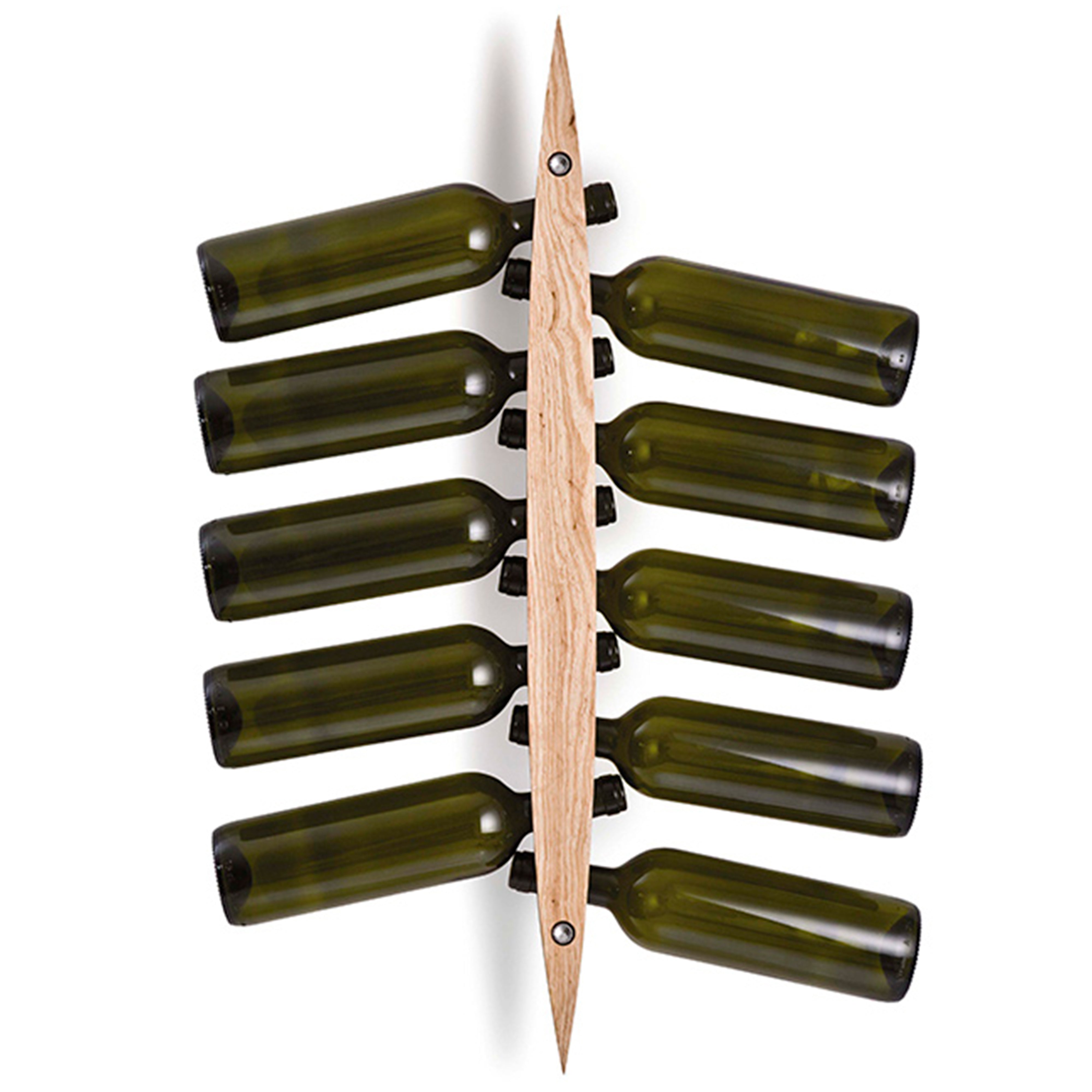 Legnoart Enoteca 10 Bottle Stand Solid Light Ashwood Wall Rack