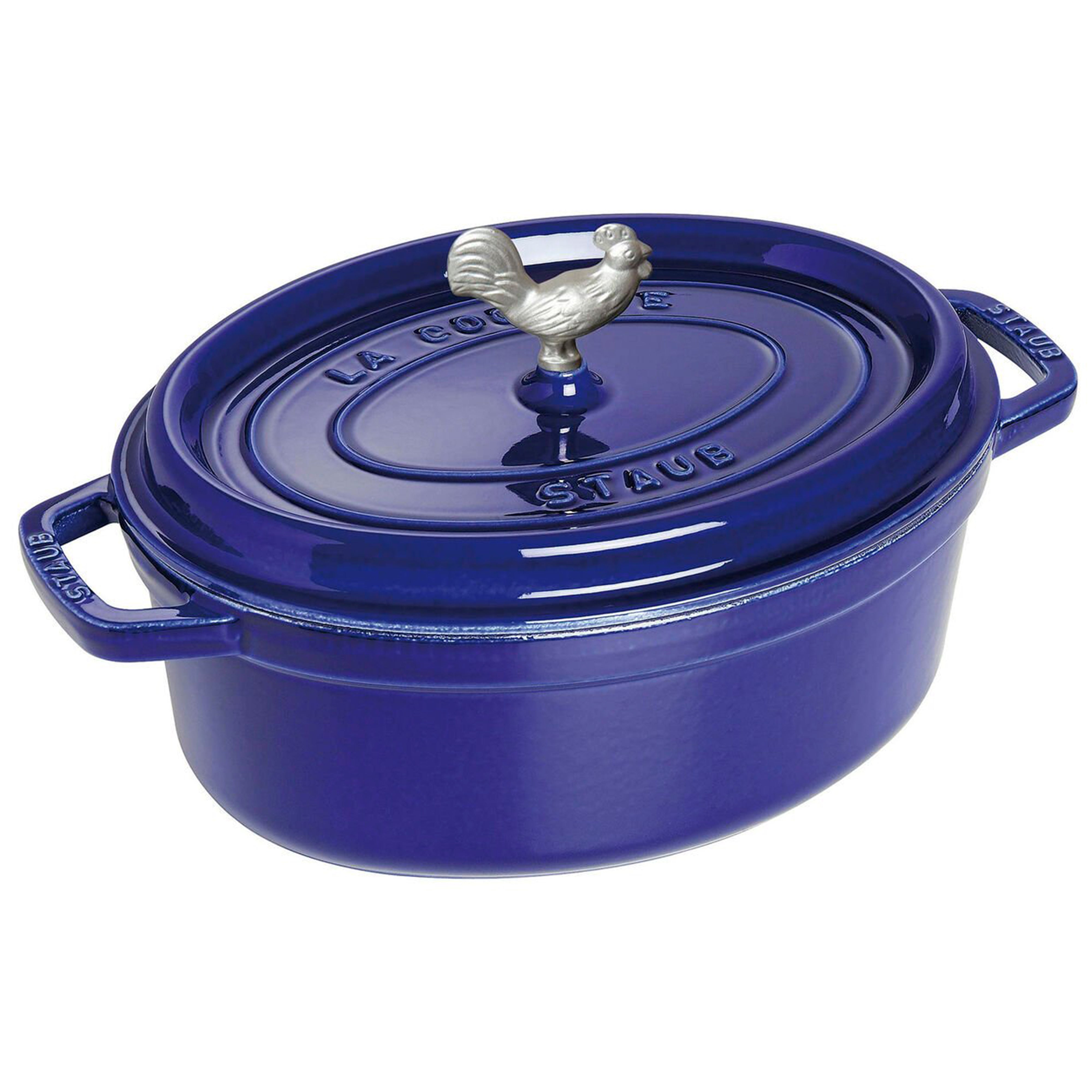 Staub Cast Iron Dark Blue Coq au Vin Cocotte, 5.75-Quart