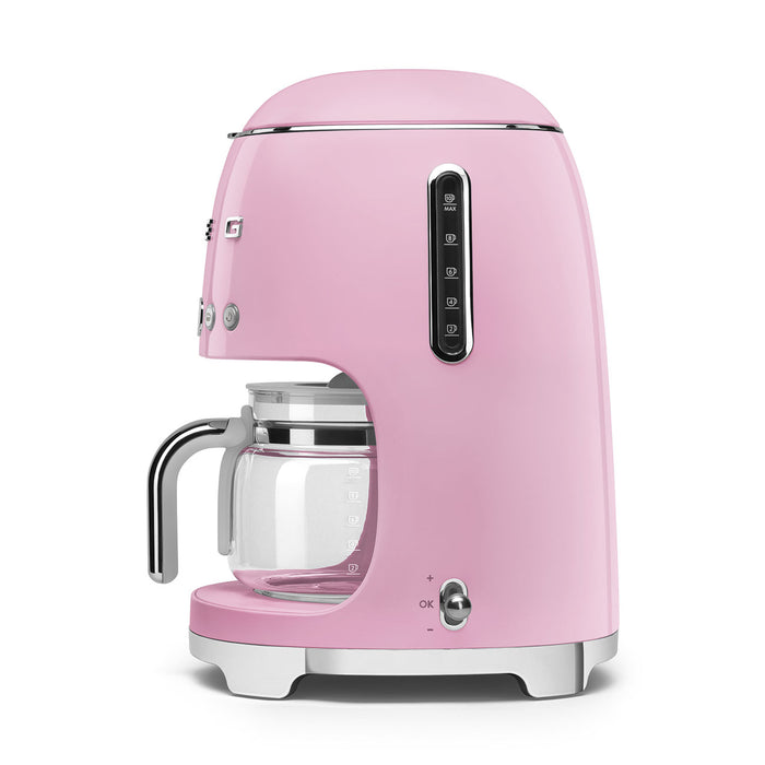 Smeg 50's Retro Style Aesthetic Pink Drip Coffee Machine