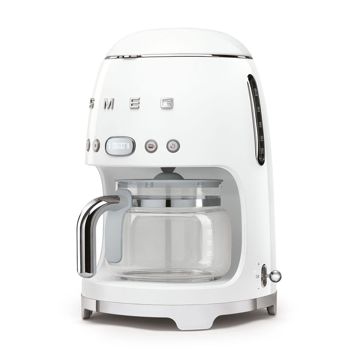 Smeg 50's Retro Style Aesthetic White Drip Coffee Machine