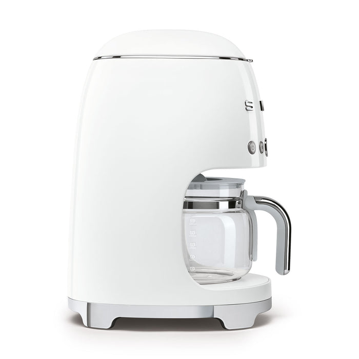 Smeg 50's Retro Style Aesthetic White Drip Coffee Machine