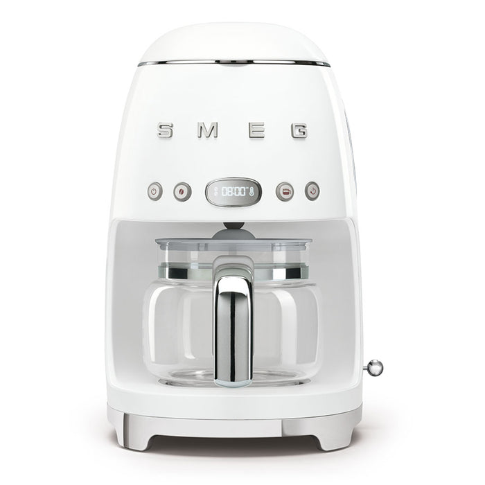 Smeg 50's Retro Style Aesthetic White Drip Coffee Machine