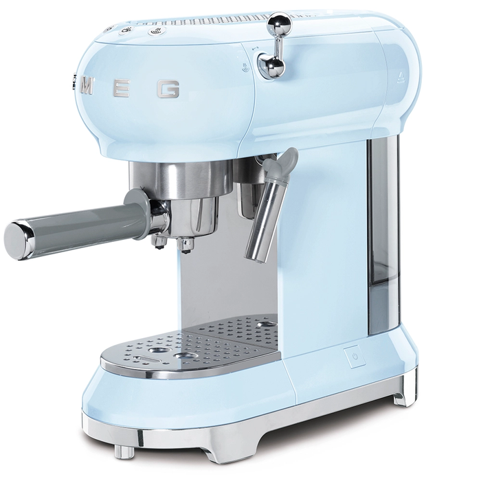 Smeg 50's Retro Style Aesthetic Pastel Blue Espresso Coffee Machine