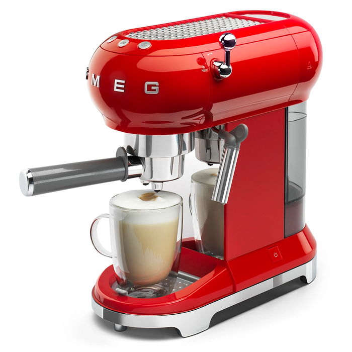 Smeg 50's Retro Style Aesthetic Red Espresso Coffee Machine