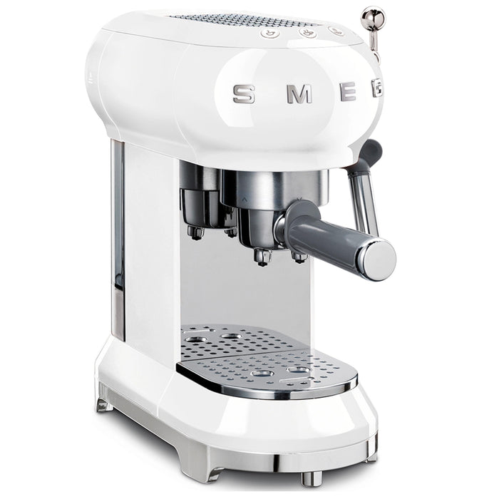 Smeg 50's Retro Style Aesthetic White Espresso Coffee Machine