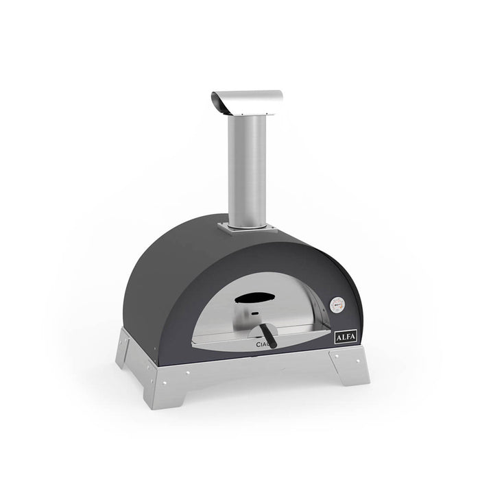 Alfa Forni Ciao Silver Gray Wood-Powered Pizza Oven