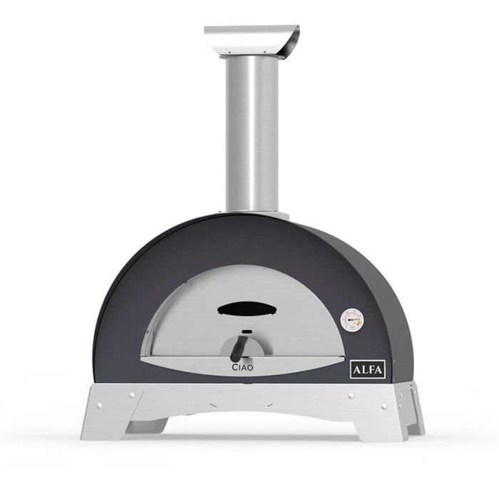 Alfa Forni Ciao Silver Gray Wood-Powered Pizza Oven