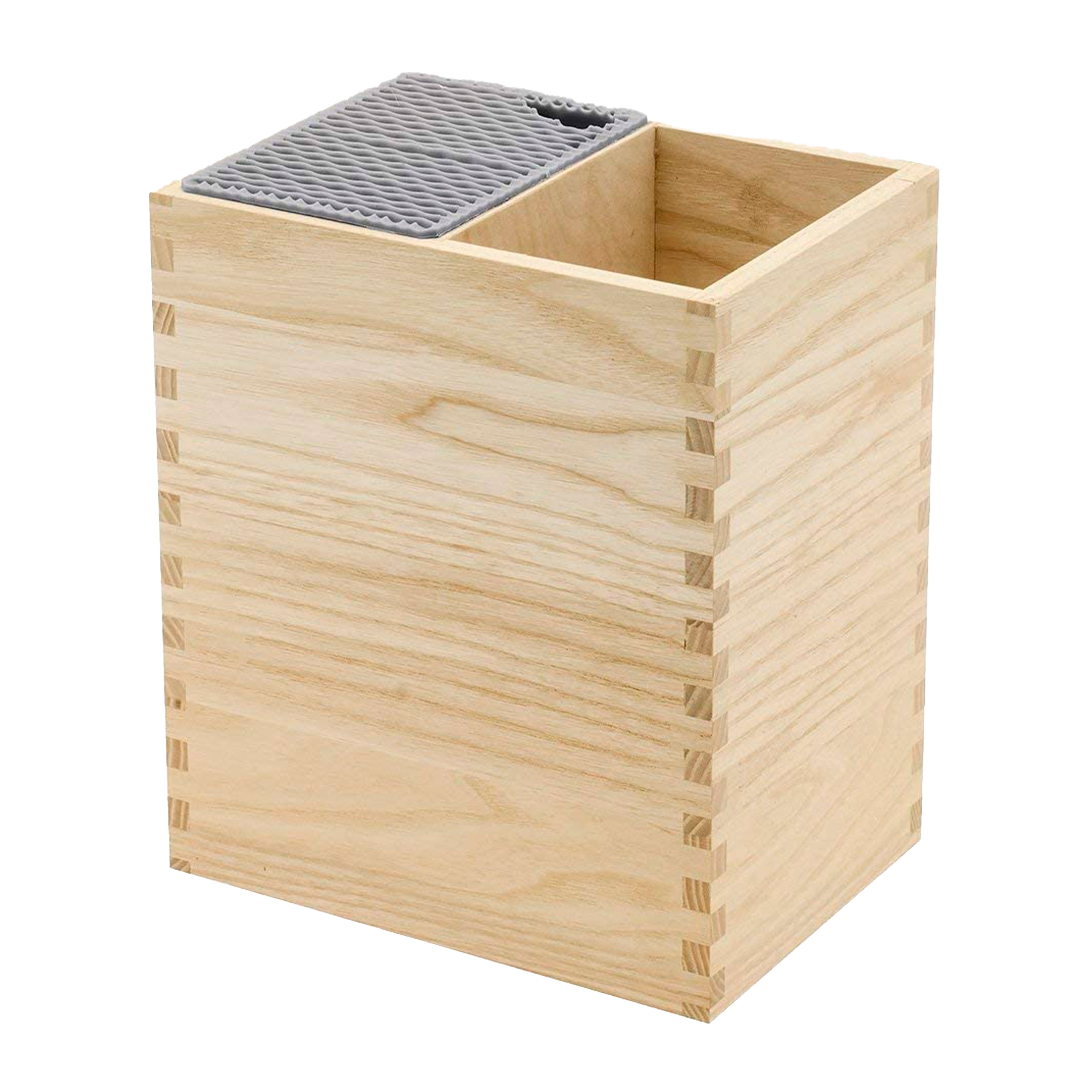 Legnoart Mistery Box Natural Ashwood Knife Block and Tools Rack with 6 Utensils