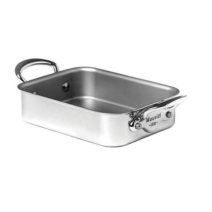 Mauviel M'Mini Stainless Steel Rectangular Roasting Pan, 7.1 x 3.9 x 1.8-Inches