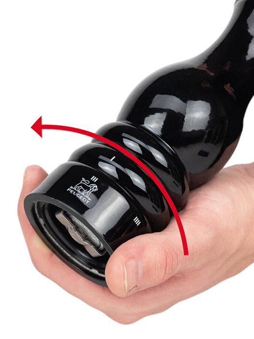 Peugeot Paris Icone U'Select Wood Salt and Pepper Mill Set Black Lacquered, 7-Inches - LaCuisineStore