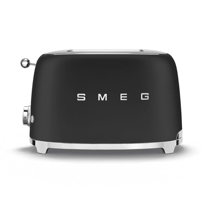 Smeg 50's Retro Style Aesthetic 2x2 Slice Matte Black Toaster