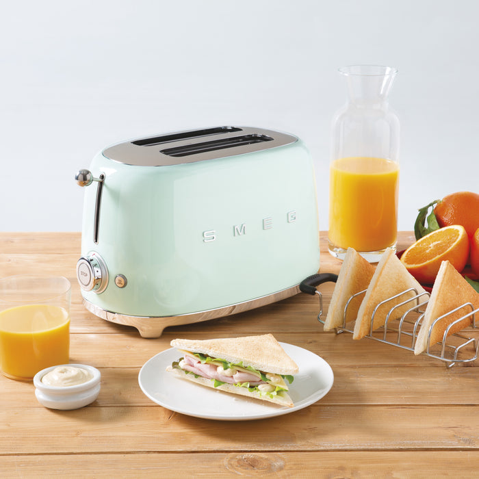 Smeg 50's Retro Style Aesthetic 2x2 Slice Pastel Green Toaster