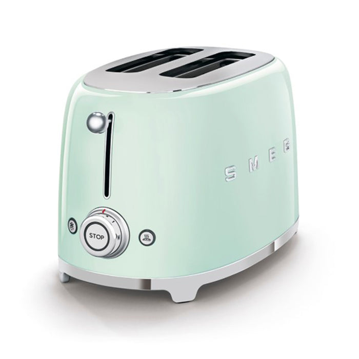 Smeg 50's Retro Style Aesthetic 2x2 Slice Pastel Green Toaster