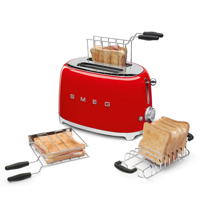 Smeg 50's Retro Style Aesthetic 2x2 Slice Red Toaster