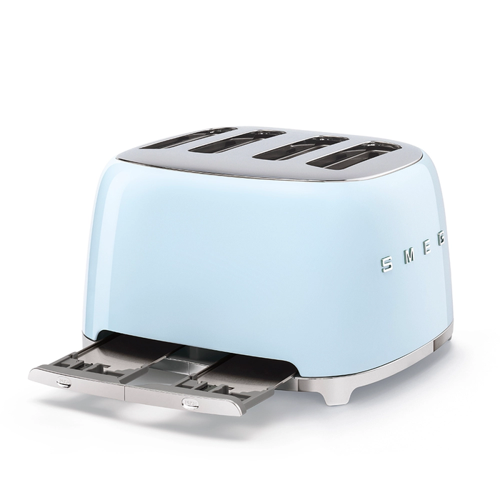 Smeg 50's Retro Style Aesthetic 4x4 Slice Pastel Blue Toaster