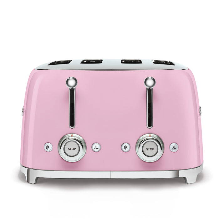 Smeg 50's Retro Style Aesthetic 4x4 Slice Pink Toaster