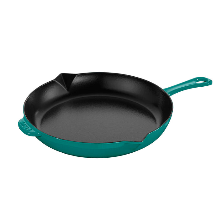 Staub Cast Iron 3-Piece Turquoise Cocotte and Fry Pan Set